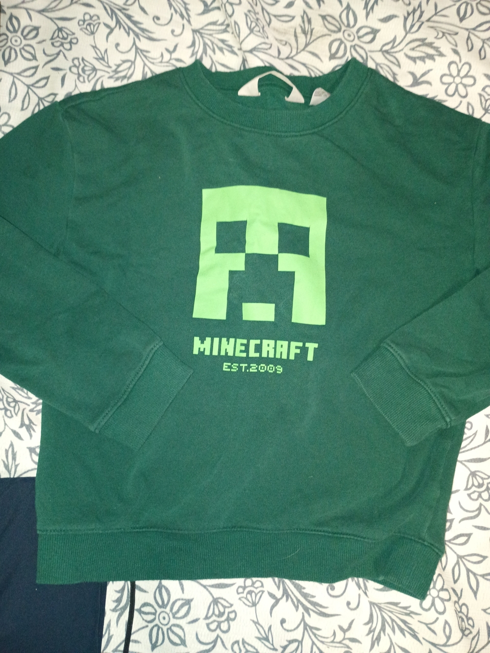 H&M Green Minecraft Crewneck Sweatshirt